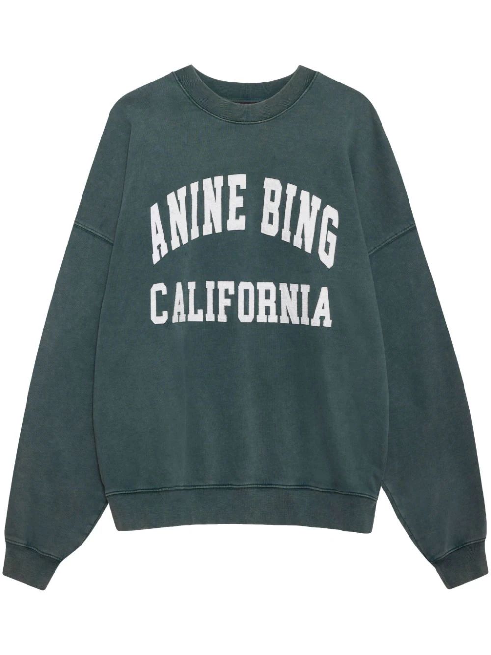 ANINE BING Miles logo-print Sweatshirt - Farfetch | Farfetch Global
