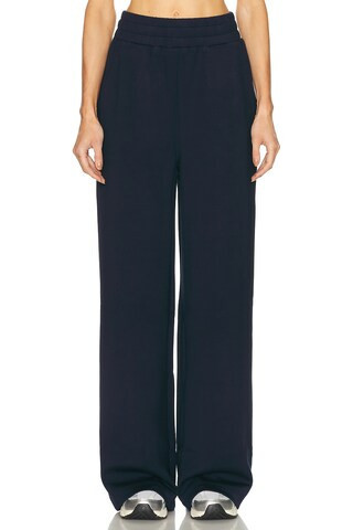 Varley The Extra Wide Leg 32 Pant in Navy - Navy. Size L (also in M, S, XS). | FWRD 