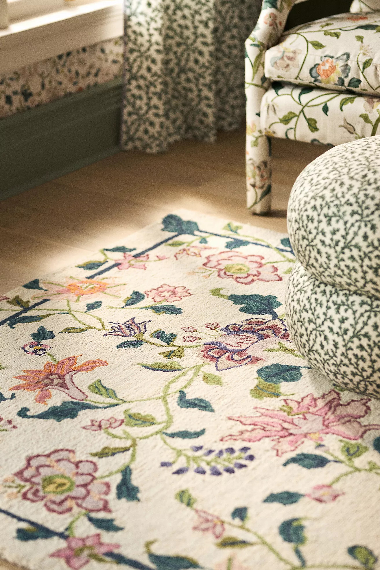Hattie Wool Tufted Floral Rug | Anthropologie (US)