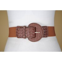 Brown Stretchy Belt For Women, Elastic Waist Belt | Etsy (US)