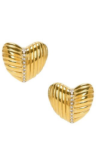 Heart Stud Earring in Gold | Revolve Clothing (Global)