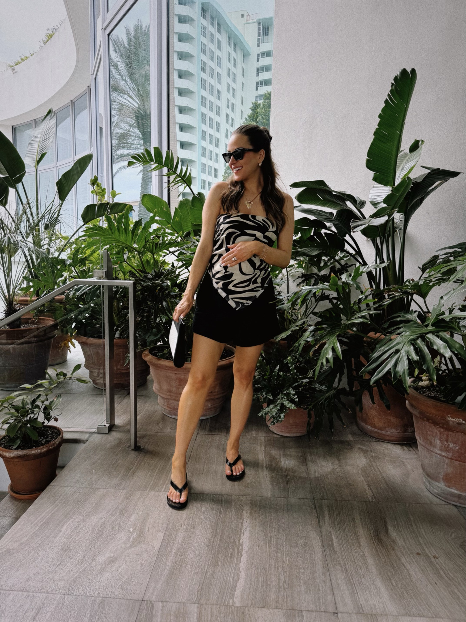 OOTD MIAMI 🌴🌴 loving this pattern for baby moon vacation! 

#LTKTravel #LTKStyleTip #LTKBump
