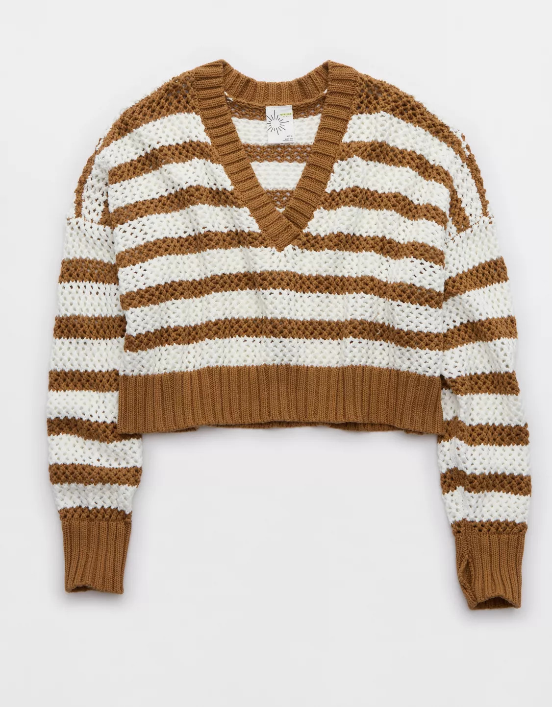 OFFLINE By Aerie Crochet V Neck Sweater | Aerie