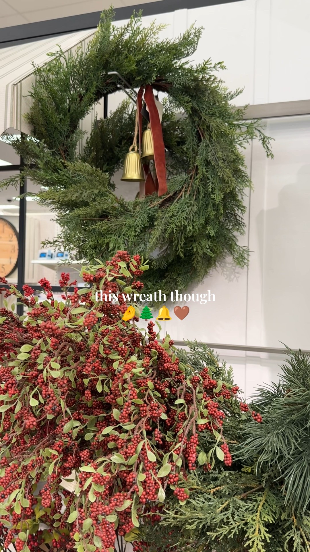 This wreath is even prettier in person… the real feel cypress + brass bells + velvet ribbon is 🤌

#LTKHoliday #LTKSeasonal