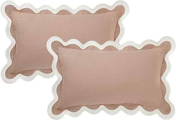 Folkulture Throw Pillow Covers for Couch, 12x20 Lumbar Couch Pillows for Living Room, 100% Cotton... | Amazon (US)