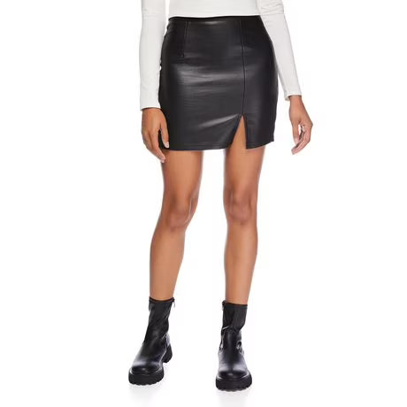 No Boundaries Women's Faux Leather Skirt | Walmart (CA)