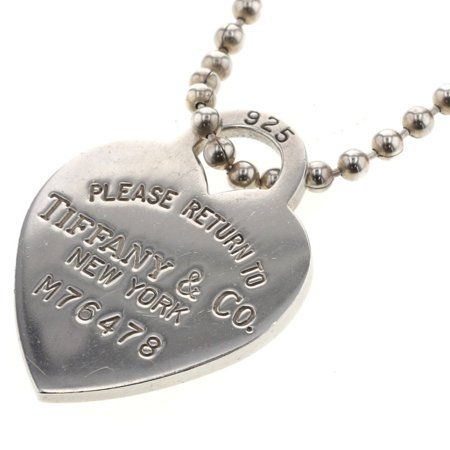 Used Tiffany necklace return toe heart tag ball chain silver 925 ladies TIFFANY&Co. | Walmart (US)