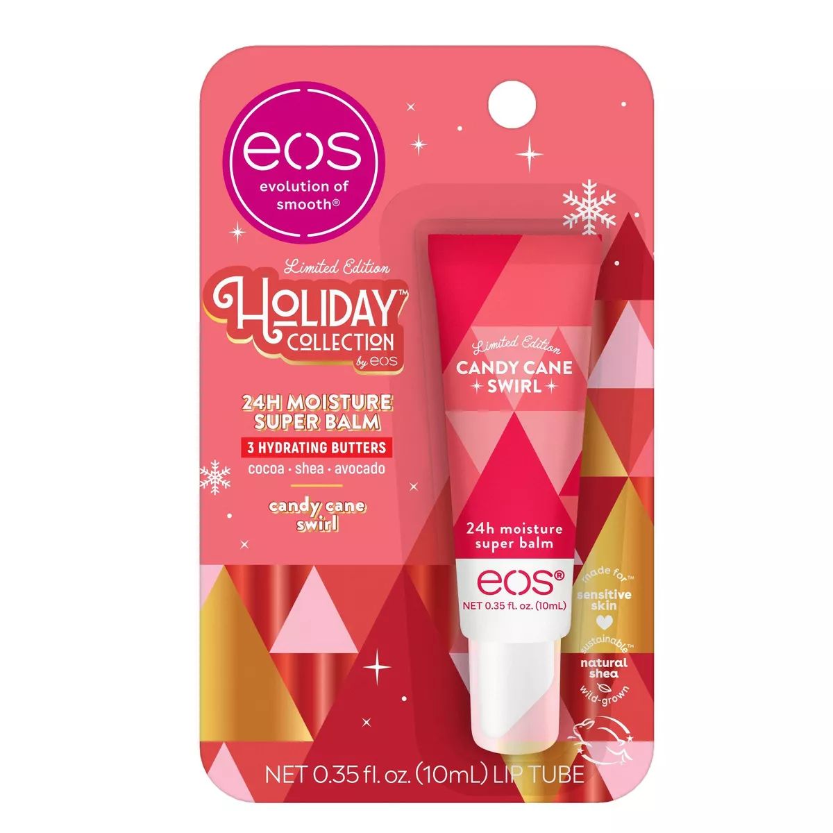 eos Holiday Super Balm Tube - Candy Cane Swirl - 0.35 fl oz | Target