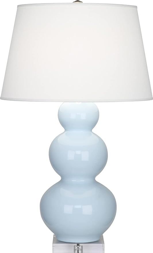 Robert Abbey A361X Lamps with Pearl Dupioni Fabric Shades, Lucite Base/Baby Blue Glazed Ceramic F... | Amazon (US)