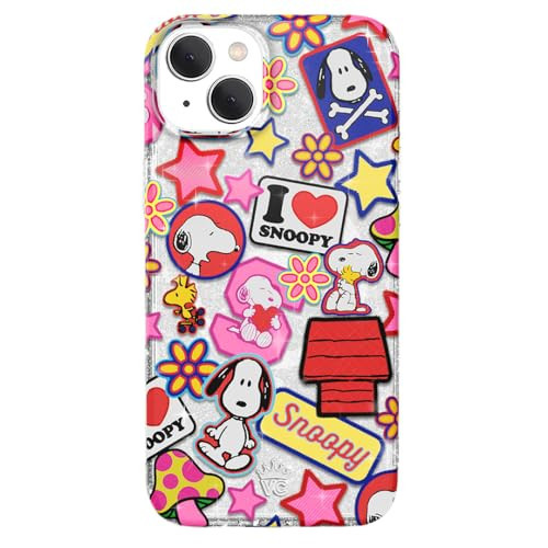 VELVET CAVIAR x Snoopy Phone Case for iPhone 15 - Compatible with MagSafe - 10ft Drop Tested - Snoopy Patchwork Glitter | Amazon (US)