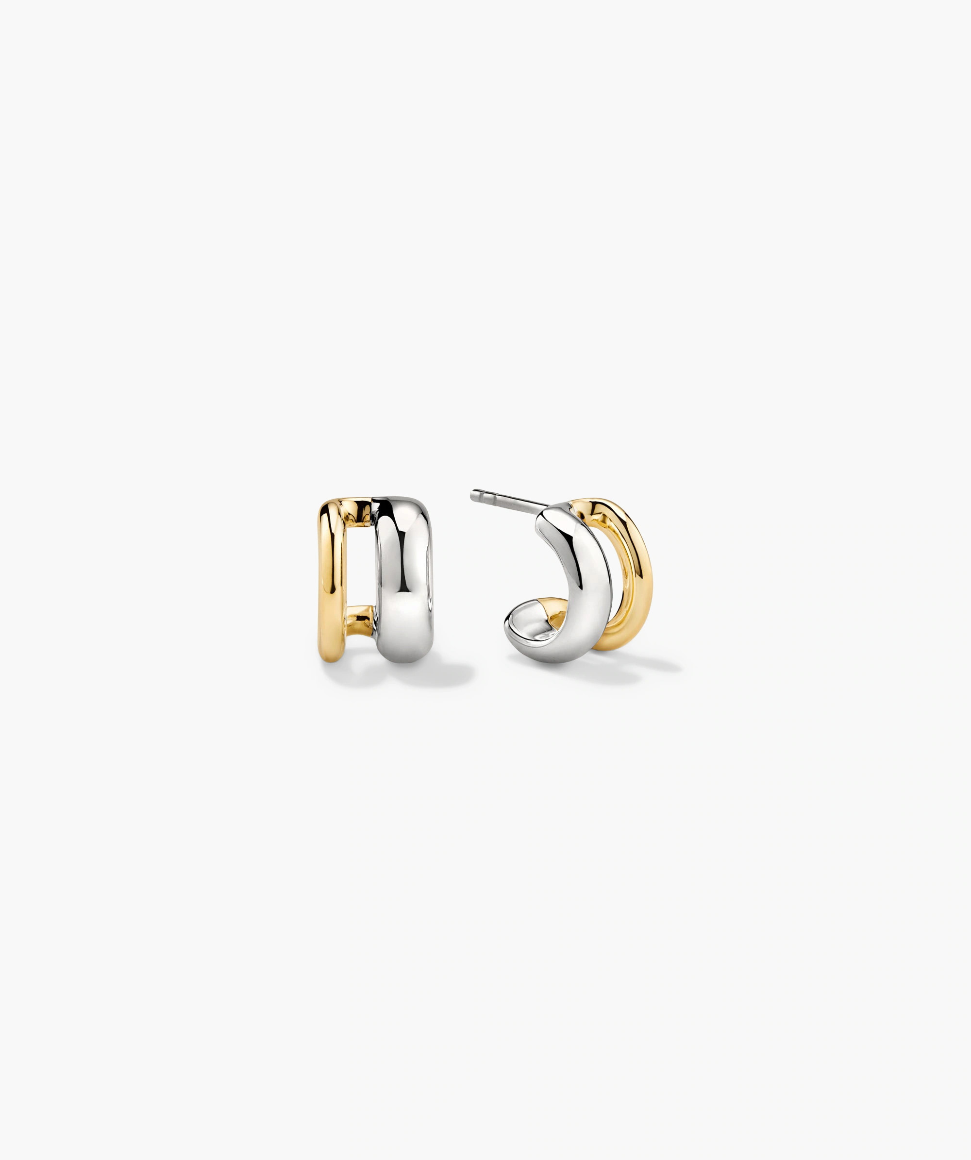 Duet Mixed Huggie Hoops | Mejuri Fine Crew