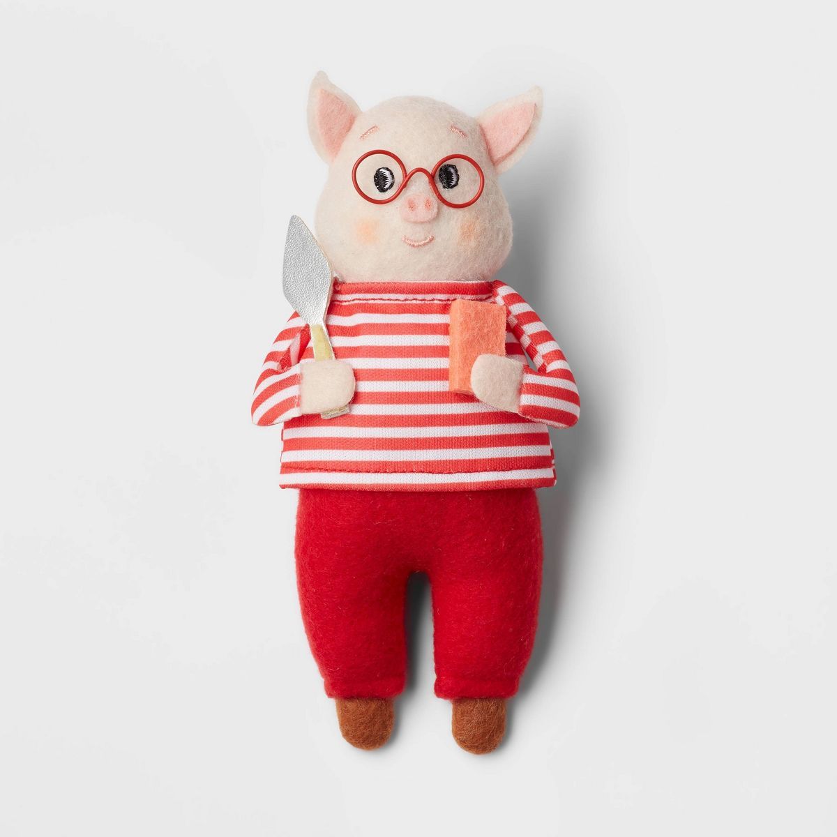 The Three Little Pigs Pig Holding Brick and Trowel Fabric Christmas Tree Ornament - Wondershop™ | Target