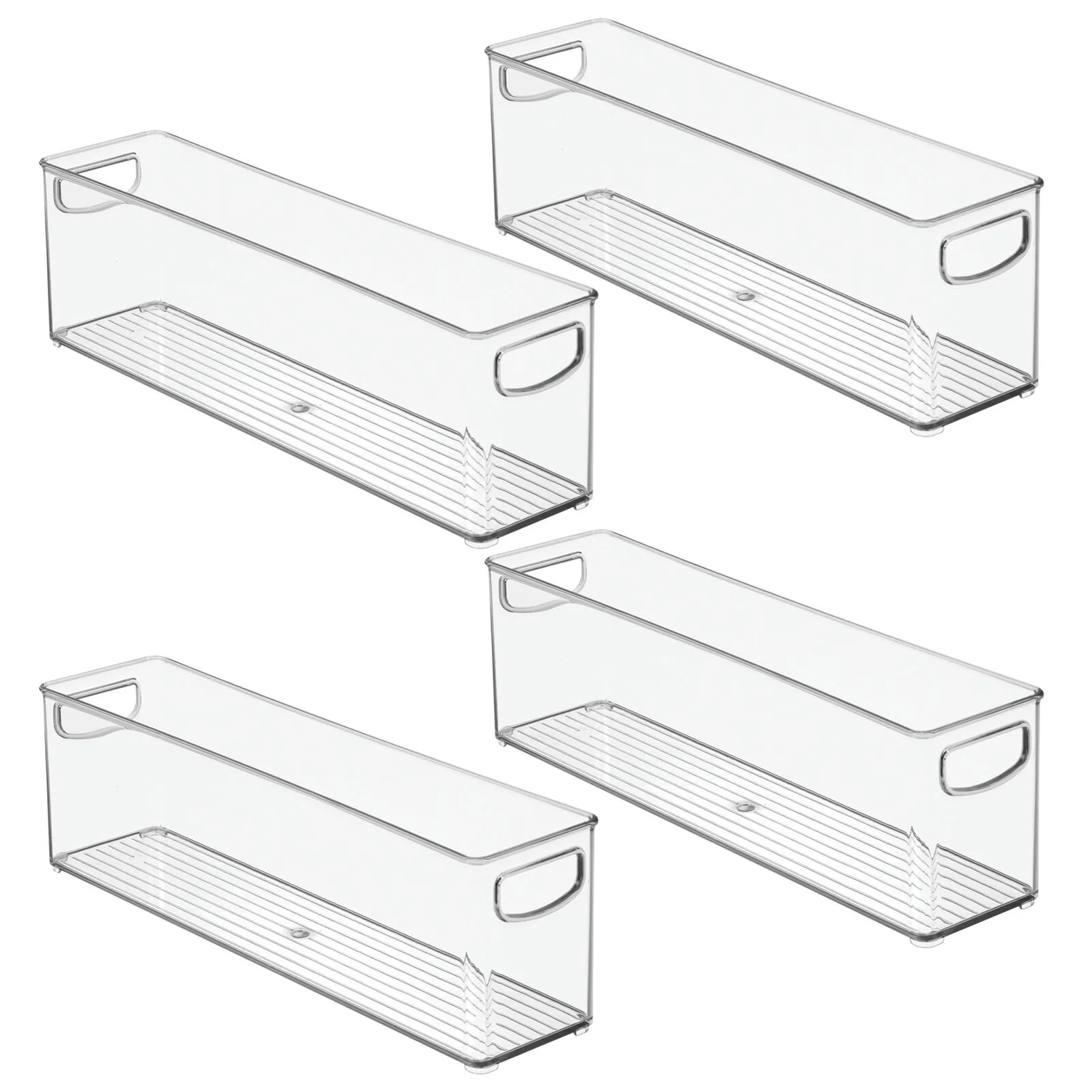 mDesign Plastic Home Closet Organizer - Basket Storage Holder Bin with Handles for Bedroom, Bathr... | Walmart (US)