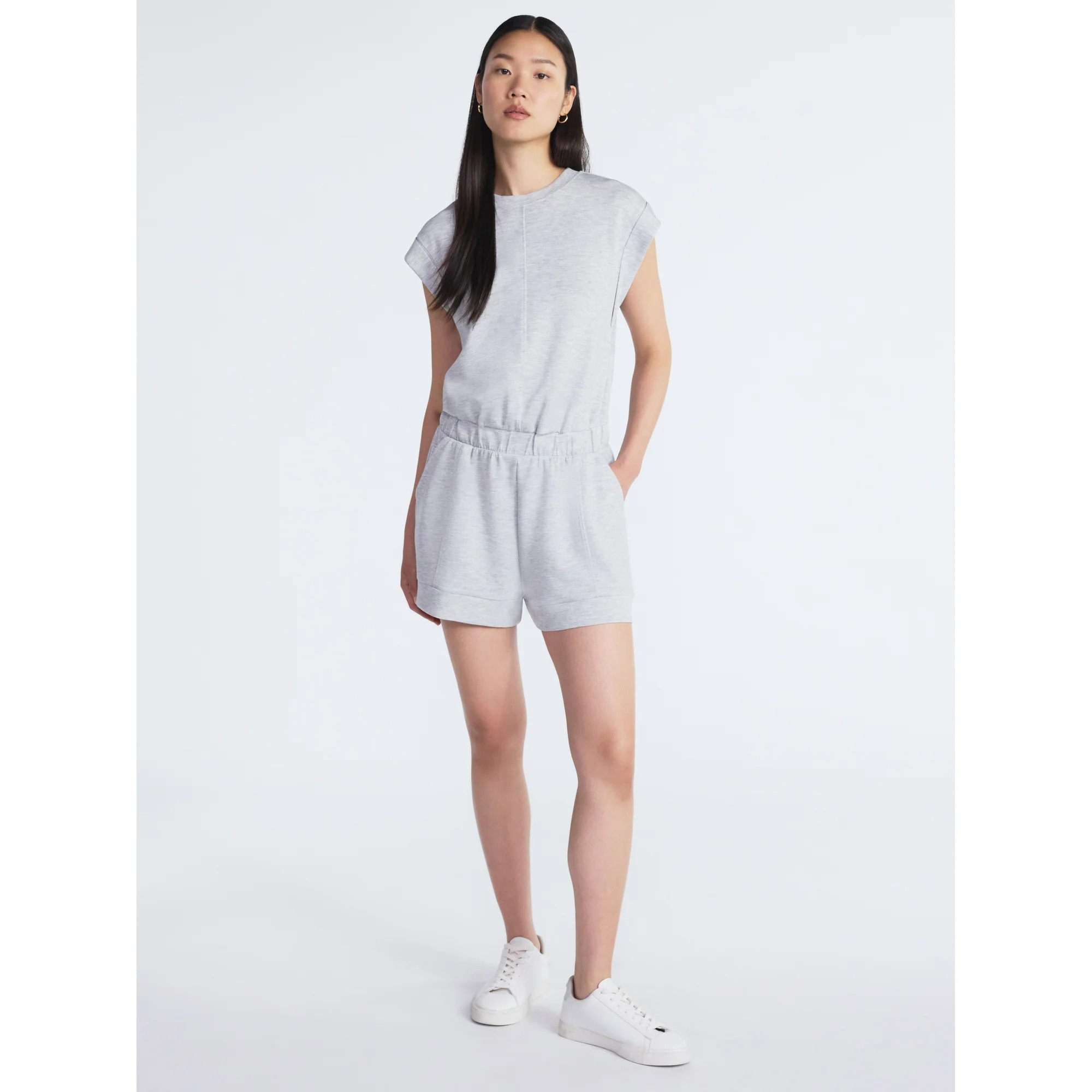 Scoop Women's Scubaknit Romper, Sizes XS-XXL | Walmart (US)