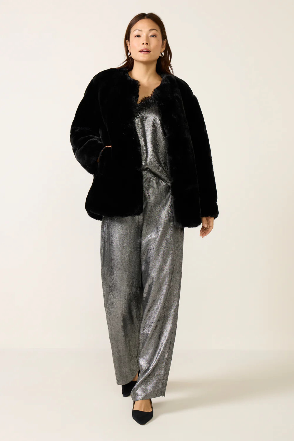 Black Cherry Fur Jacket | Evereve