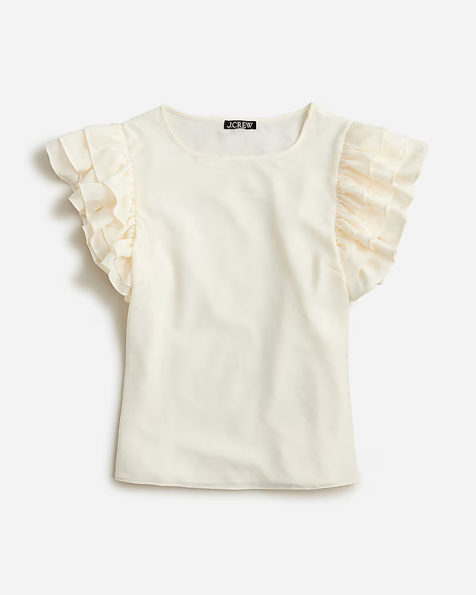 Ruffle-sleeve top | J. Crew US