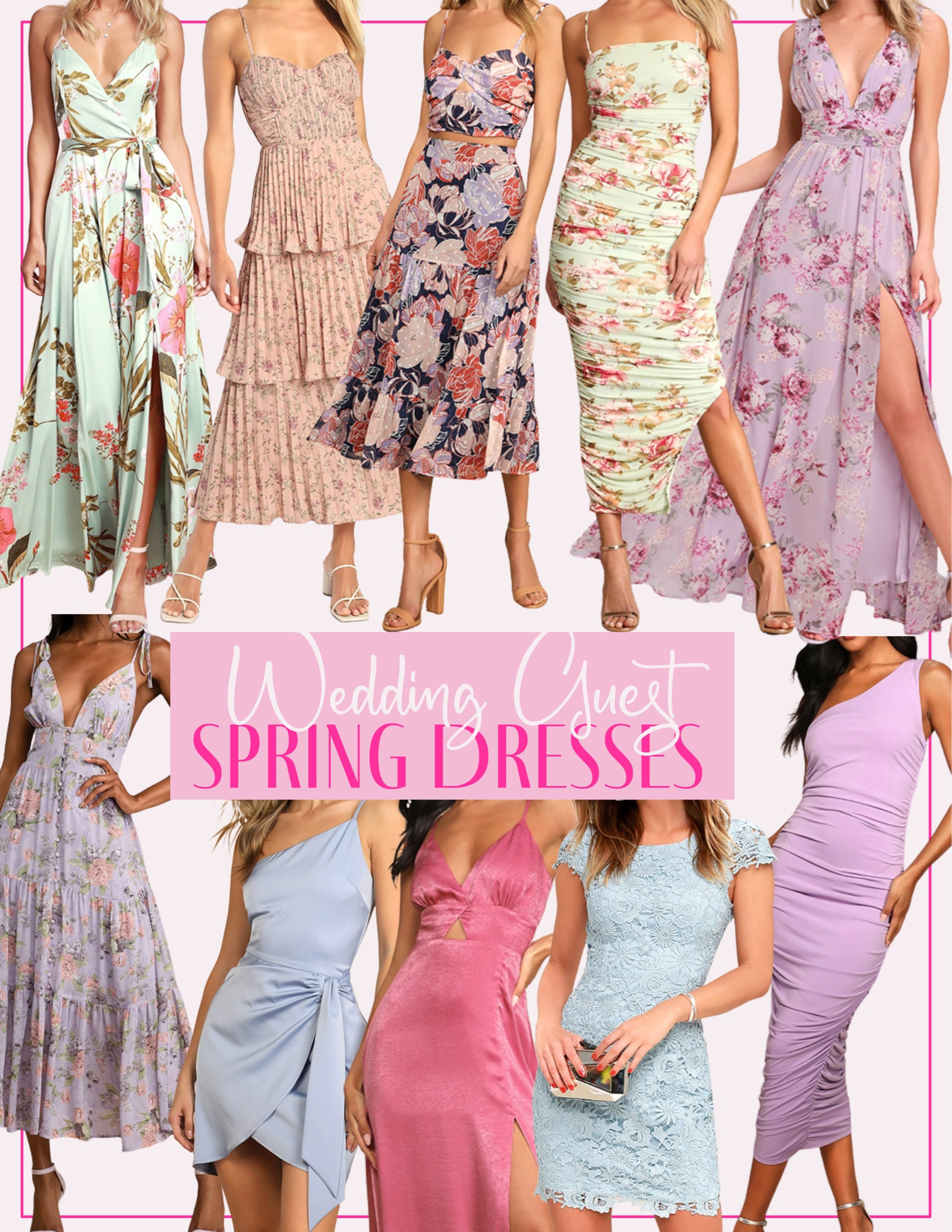 Spring Wedding Guest Dresses - Lulus 

#LTKunder100 #LTKSeasonal #LTKwedding