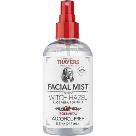 THAYERS Alcohol-Free Witch Hazel Facial Mist Toner with Aloe Vera Rose Petal 8 Ounce | Walmart (US)