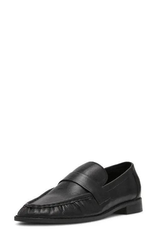 Steve Madden Ronie Leather Loafer in Black Leather at Nordstrom, Size 8.5 | Nordstrom