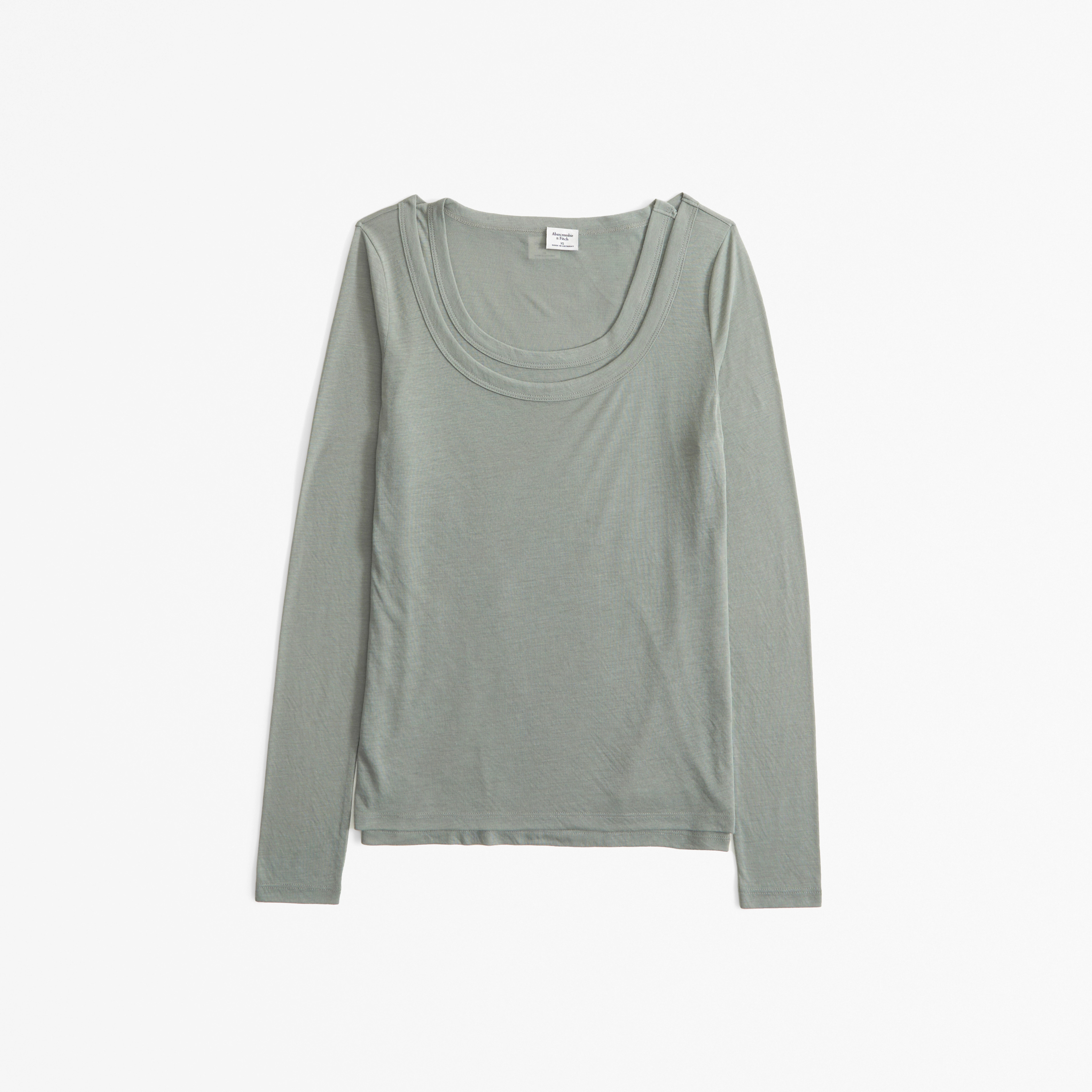 Long-Sleeve Balletic Scoopneck Top | Abercrombie & Fitch (US)
