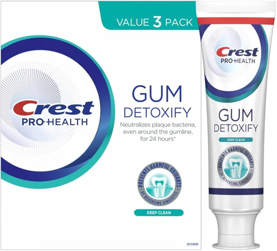 Crest Pro-Health Gum Detoxify Deep Clean Toothpaste, 4.8 oz Pack of 3 - Anticavity, Antibacterial... | Amazon (US)