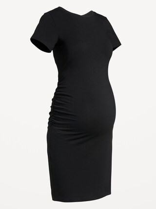 Maternity Short-Sleeve Bodycon Dress | Old Navy (US)