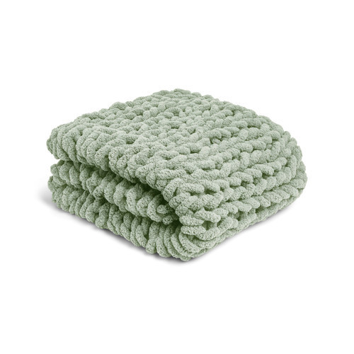 Chunky Knit Throw Blanket - Eucalyptus | DEMDACO