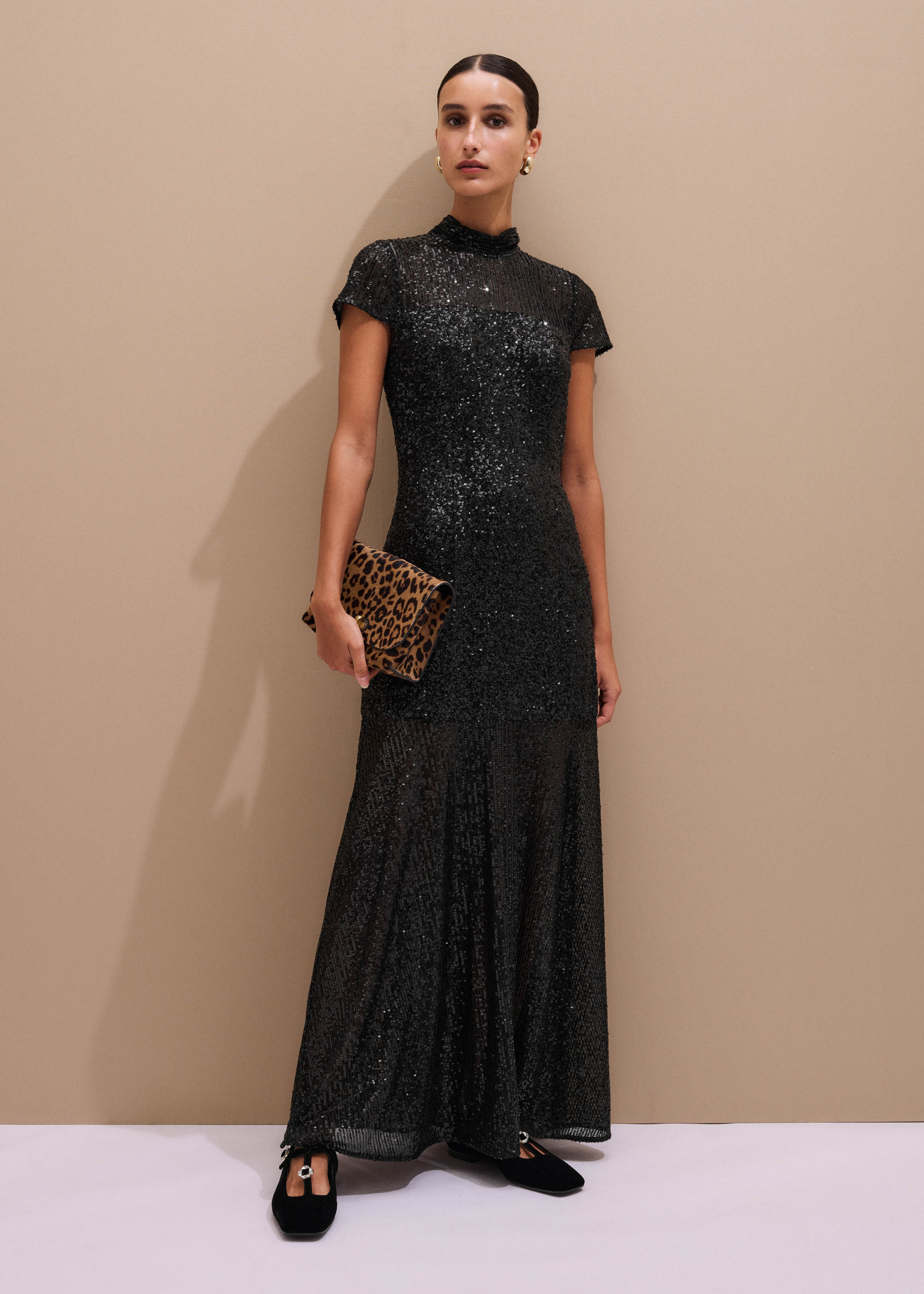 Sequin Maxi Dress Sequin + Sheer | ME+EM US