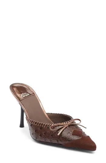 Jeffrey Campbell Clara Pointed Toe Pump in Brown Ostrich Combo at Nordstrom Rack, Size 10 | Nordstrom Rack