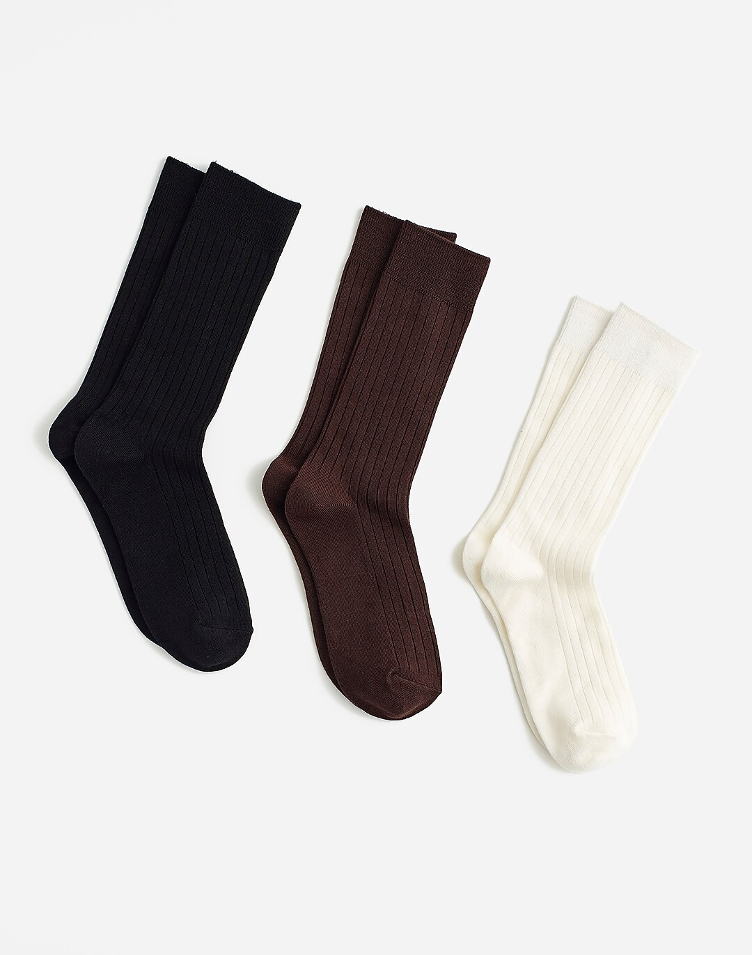 Three-Pack Slinky Ribbed Trouser Socks | Madewell