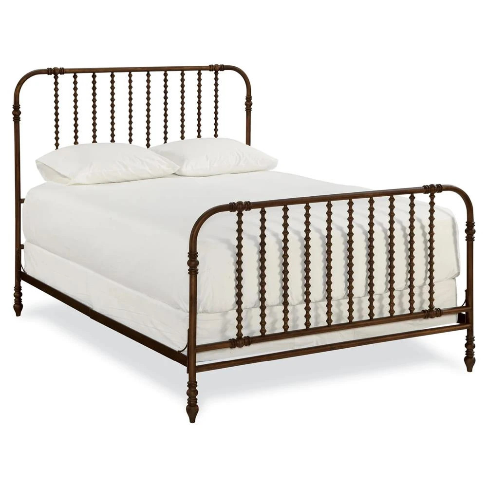 Sylvie French Country Bronze Metal Classic Bed - Queen | Kathy Kuo Home