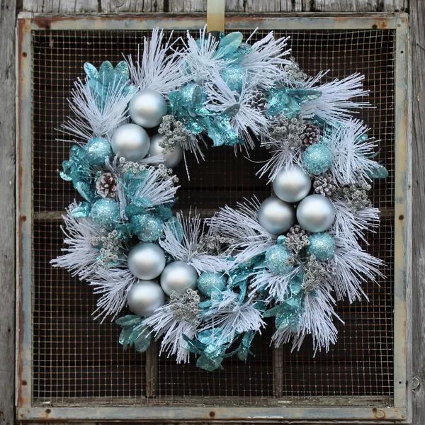 Snowed Pine & Ornament Wreath | Wayfair North America