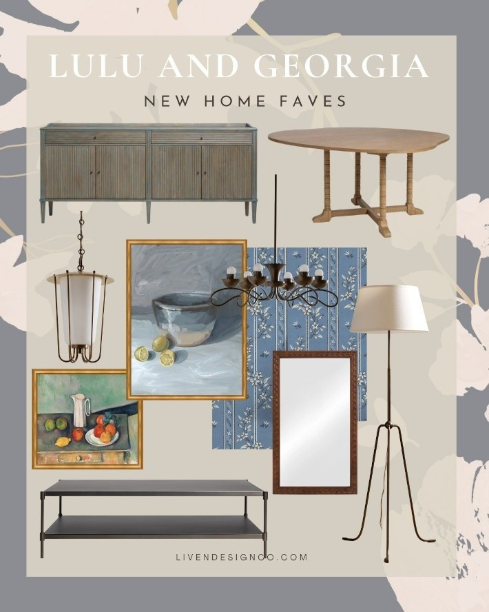 Lulu and Georgia home decor. Heidi Caillier. Sideboard. Dining table. Timeless style. Still life fruit painting. Floor lamp. Wall accent mirror. Pendant. Chandelier. Coffee table. Floral wallpaper 

#LTKSeasonal #LTKHome #LTKSaleAlert