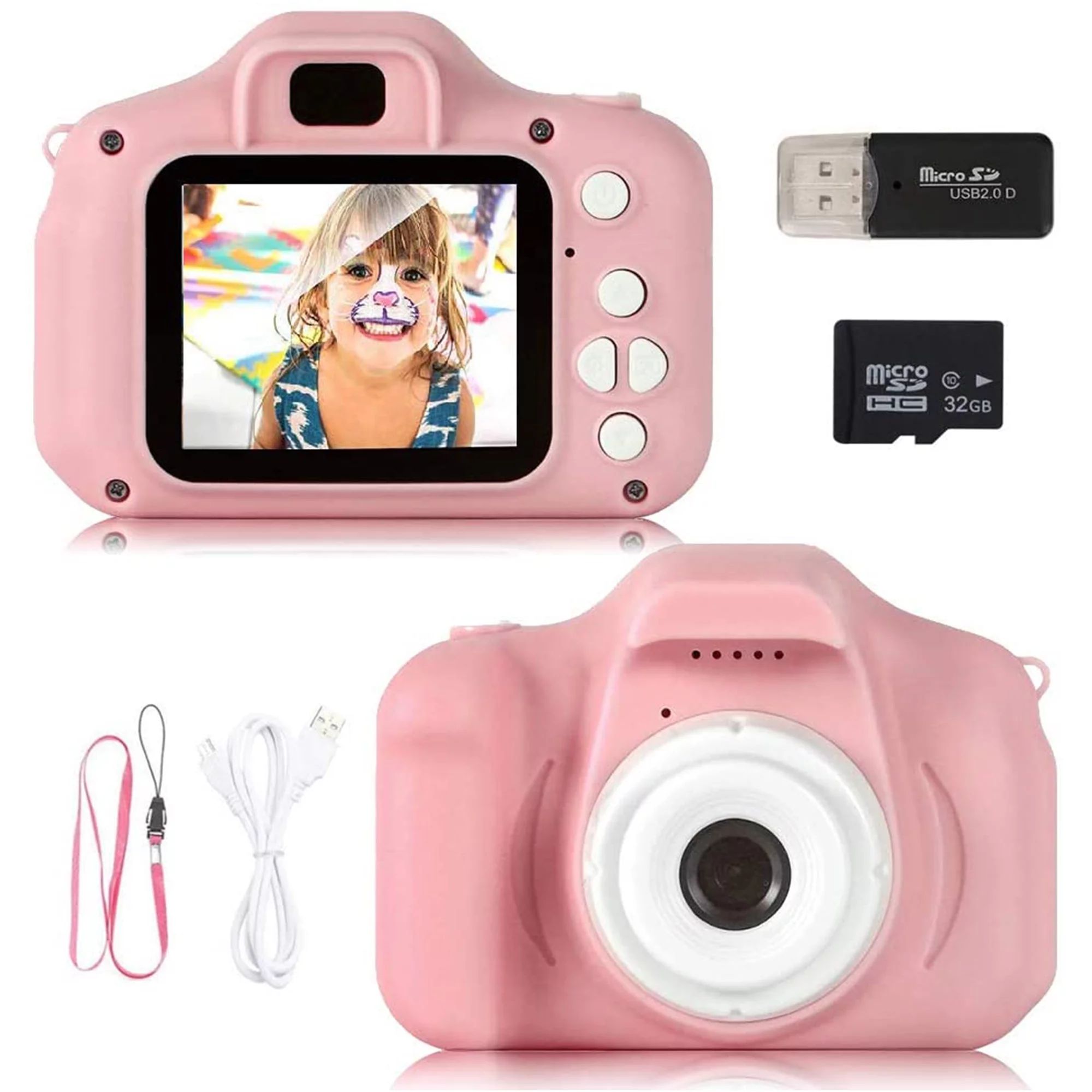 HAWEE Digital Camera for Kids - Mini Cartoon Rechargeable Video Camera with 2 Inch IPS Screen and... | Walmart (US)