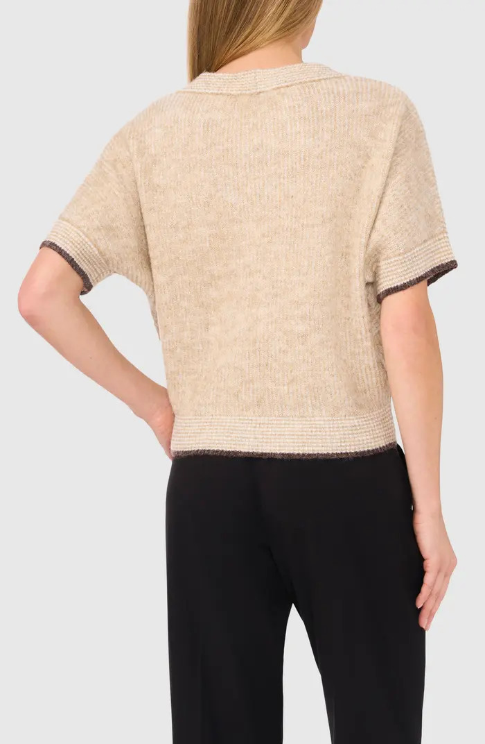 Tipped Short Sleeve Sweater | Nordstrom
