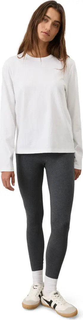 Organic Cotton Soft-Slub Essential Crewneck Long Sleeve Tee | Nordstrom