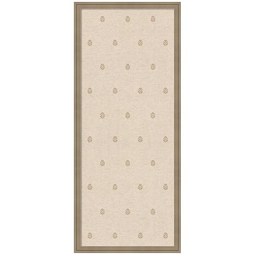 Kate and Laurel Framed Fabric Pinboard 18 x 42, Beige Botanical Block Print Printed Linen Classic... | Amazon (US)