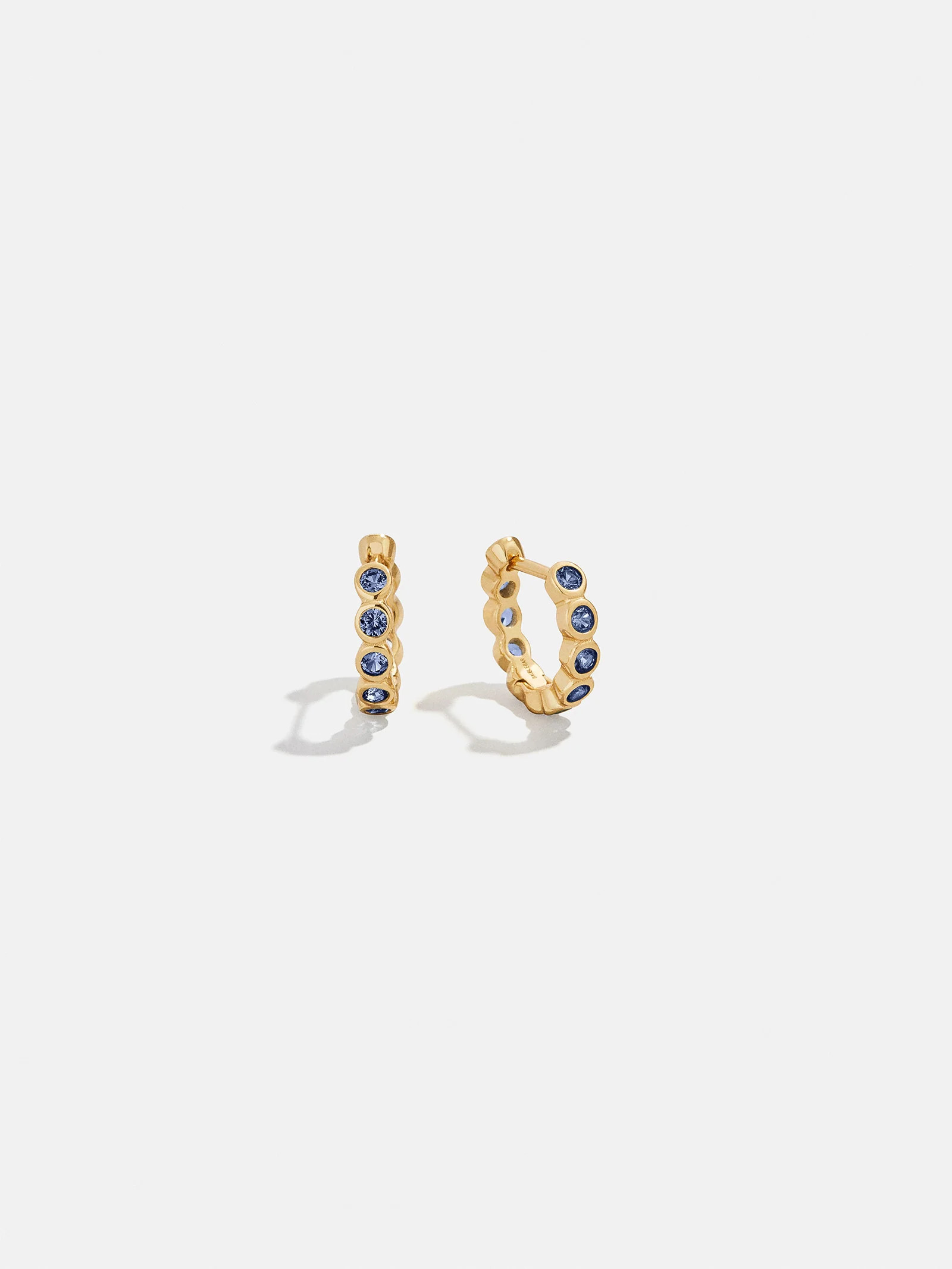 Jessica 18K Gold Birthstone Earrings - Sapphire | BaubleBar