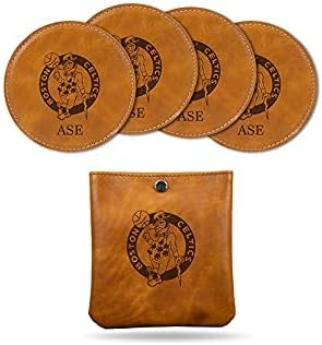 Rico Industries Laser Engraved NBA Personalized Brown Coaster Set (4pk) | Amazon (US)