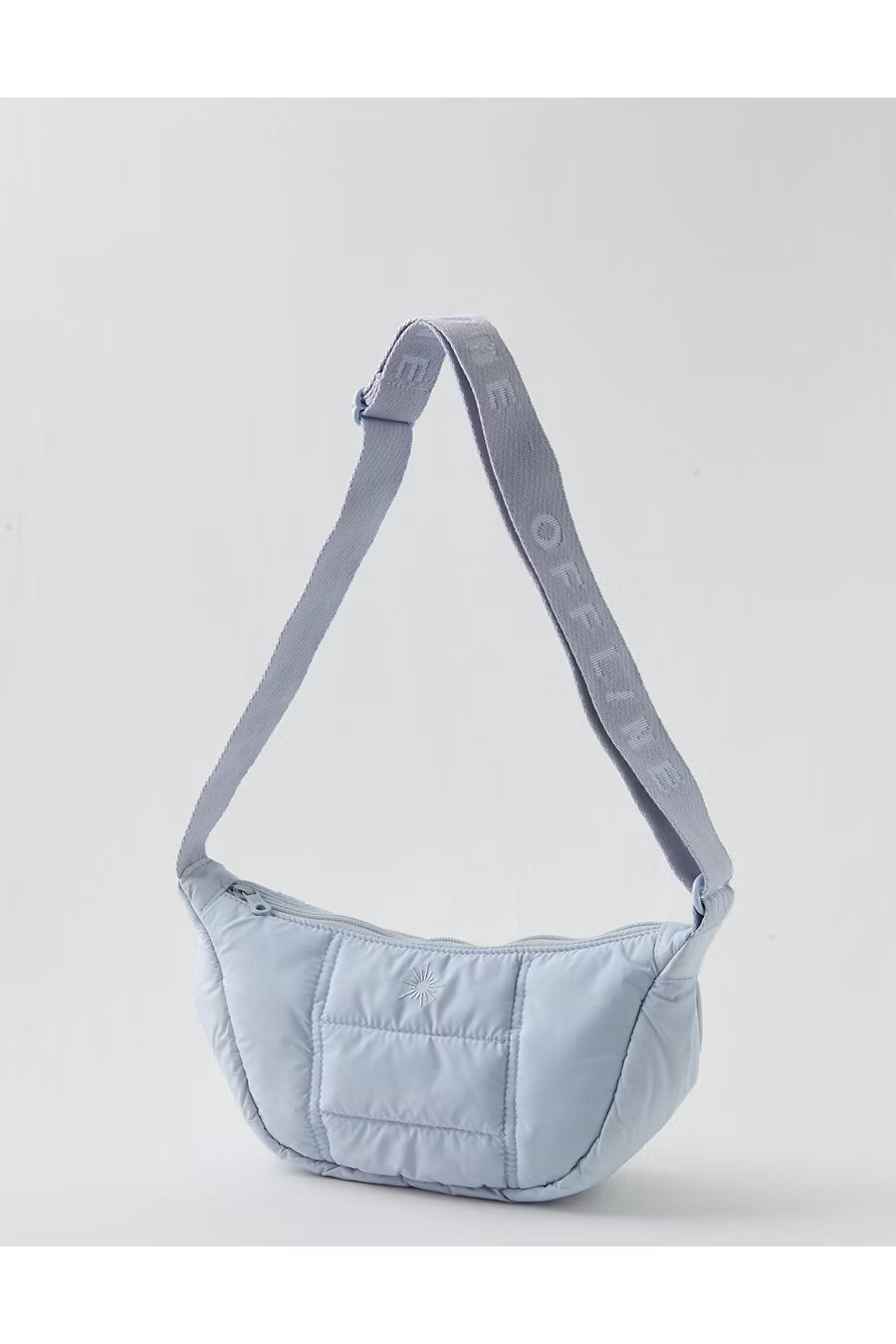 OFFLINE By Aerie Puff Love Mini Crescent Bag Women's Eyelet Blue One Size | Aerie