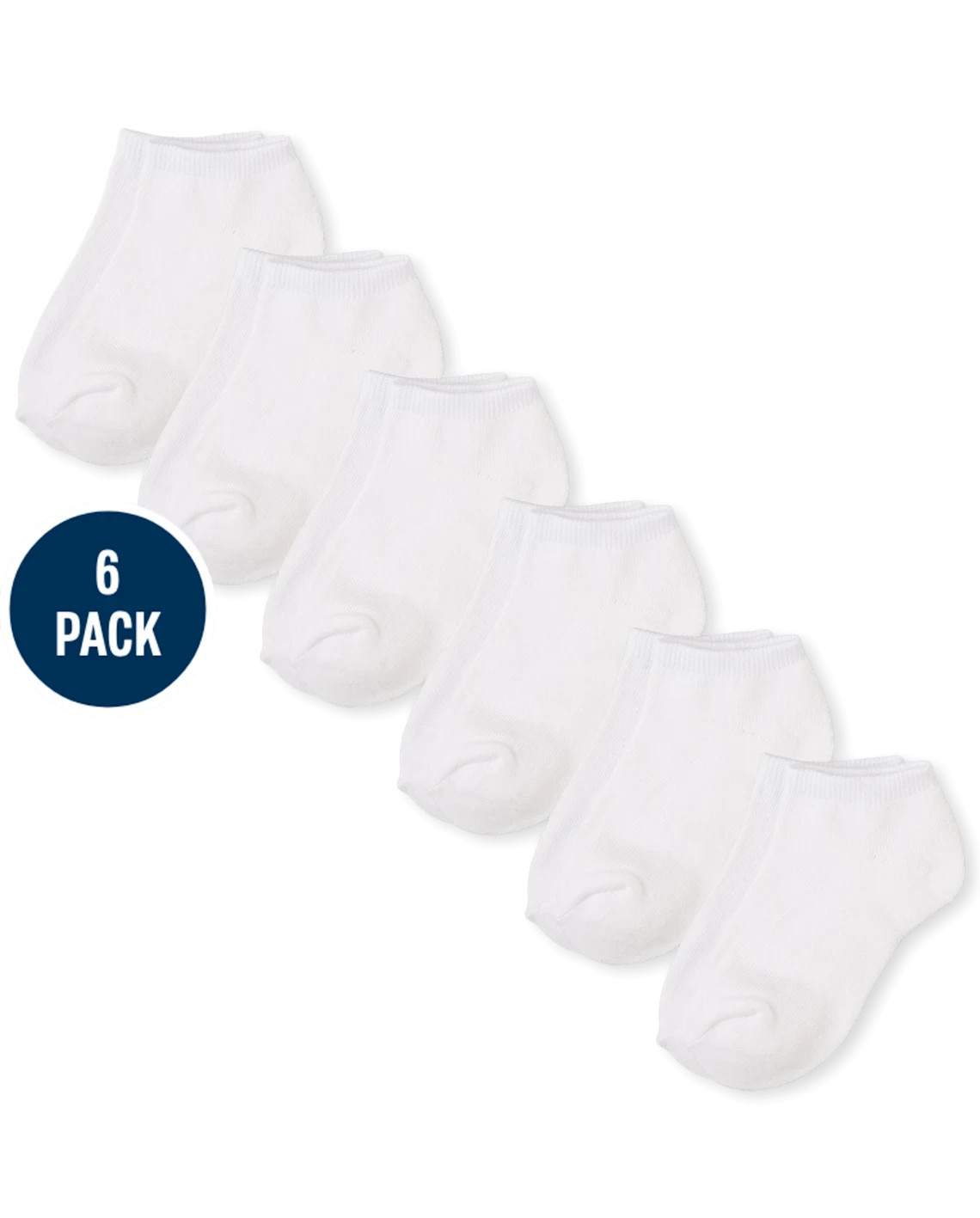 Kids Cushioned Ankle Socks 6-Pack - white | The Children's Place