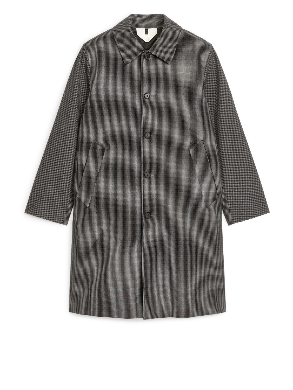 Checkered Car Coat - Grey | ARKET (US&UK)
