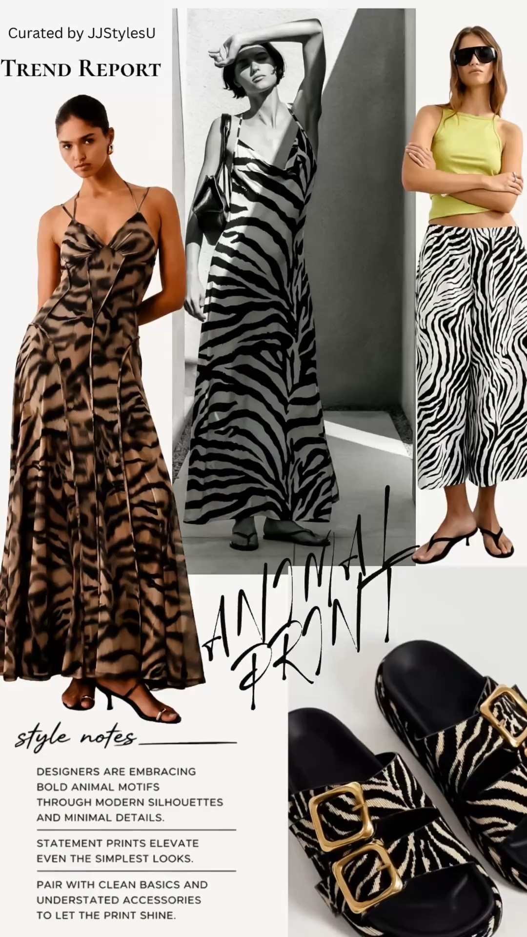 Animal print is having a major fashion moment—and this season, it’s all about elevated styling. 🖤🐆

From zebra maxi dresses to tiger-inspired prints and statement sandals, bold motifs are showing up in polished, modern silhouettes that feel effortlessly chic.

Style tip: Let the print be the focal point by pairing it with clean basics, sleek accessories, and simple footwear.

Would you wear animal print head-to-toe, or do you prefer just a pop of it? 👇

#LTKStyle #AnimalPrint #TrendReport #StyleEditor #FashionTrends #QuietLuxuryStyle #ElevatedStyle #SummerStyle #WearTheTrend #LTKFashion #JJStylesU # TrendReport #StyleOver40 #40OverOutfits #40OverSummerOutfits

#LTKSeasonal #LTKOver40 #LTKootd

#LTKOver40 #LTKSeasonal #LTKootd