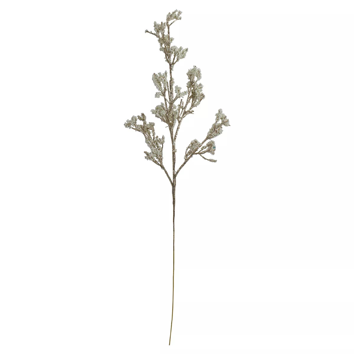 30" Artificial White and Champagne Gold Beaded Twig Christmas Spray | Kohl's