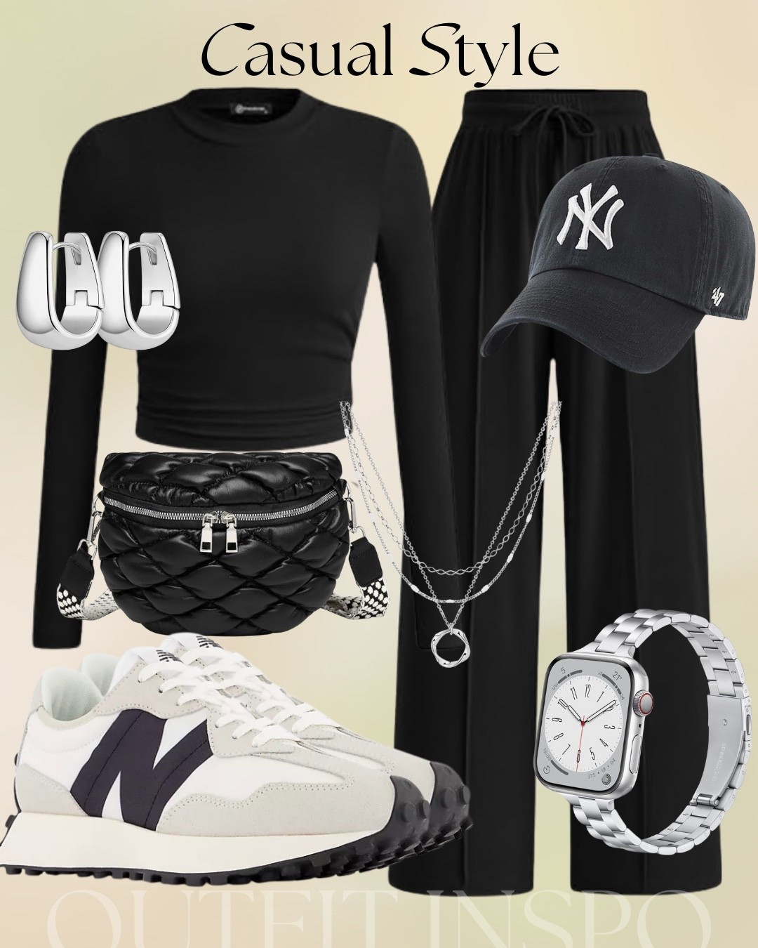 Casual but make it elevated 🖤✨ Wide-leg fit + silver accents = obsessed!

#LTKmomlife #LTKSeasonal #LTKootd