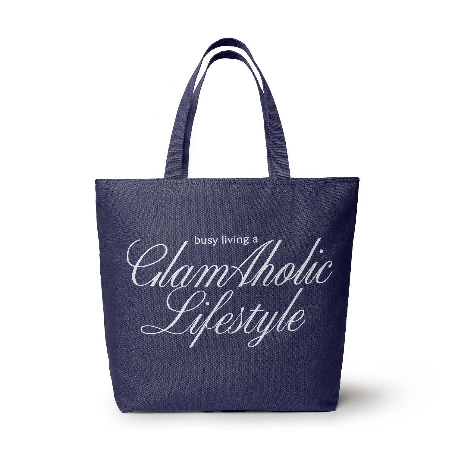 BUSY LIVING CANVAS TOTE - NAVY | Glam-Aholic Lifestyle