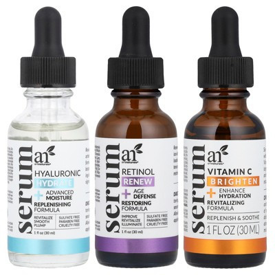 artnaturals Serum Trio, 3 Piece Set, 1 fl oz (29.5 ml) Each | Target