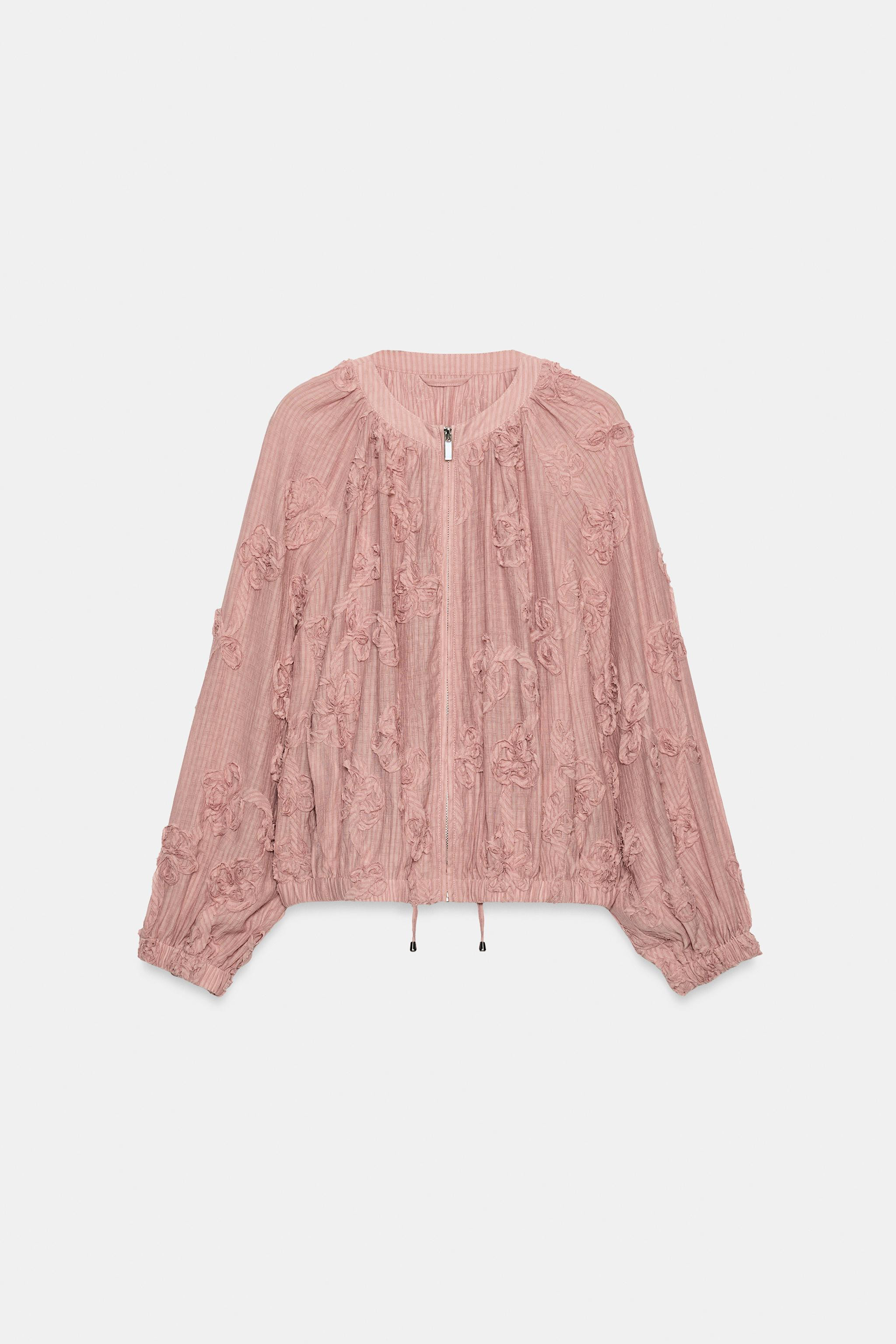 OVERSIZE TEXTURED FLORAL JACKET | Zara UK
