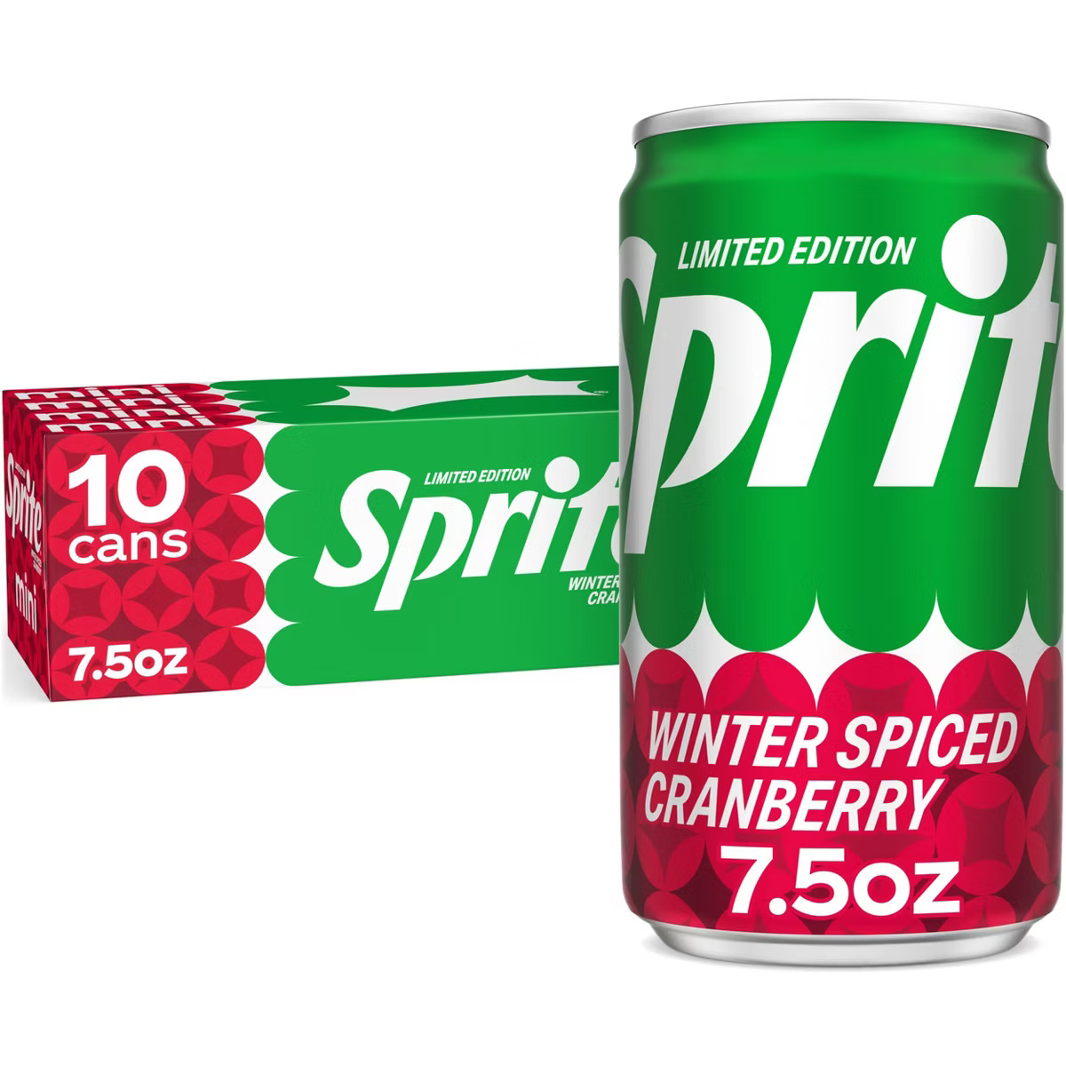 Sprite Winter Spiced Cranberry Soda - 10pk/7.5 fl oz Mini Cans | Target