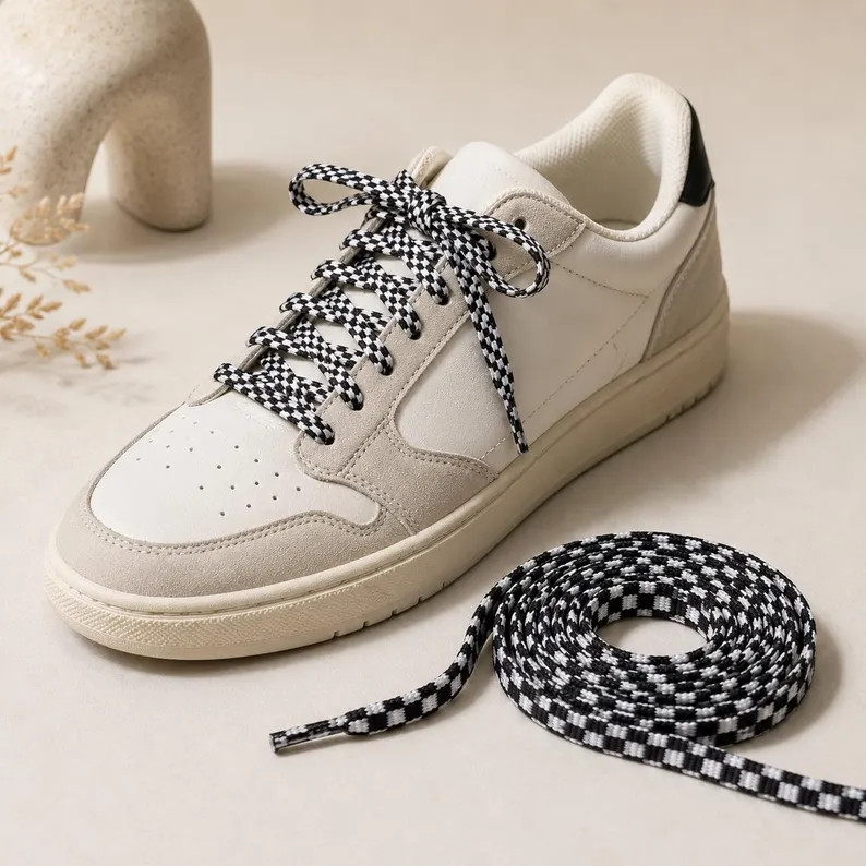 Checkered Shoelaces - Etsy | Etsy (Global)